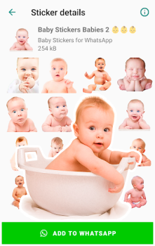 İndir Baby Stickers for WhatsApp İletişim Android için Ekran görüntüsü 4