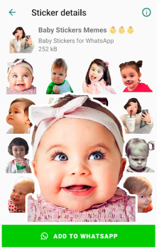 İndir Baby Stickers for WhatsApp İletişim Android için Ekran görüntüsü 6
