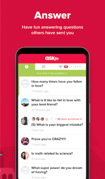 İndir ASKfm: Ask & Chat Anonymously Sosyal Android için Ekran görüntüsü 4