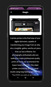 İndir Epson l805 Printer Guid Araçlar Android için Ekran görüntüsü 2