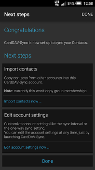 İndir CardDAV-Sync free İş Android için Ekran görüntüsü 4