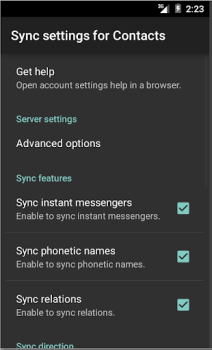 İndir CardDAV-Sync free İş Android için Ekran görüntüsü 6