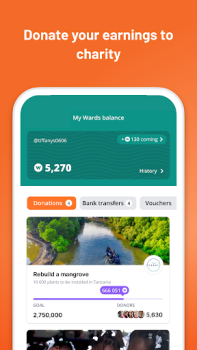 İndir WeWard - The Walking App Sağlık & Fitness Android için Ekran görüntüsü 3