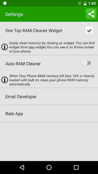 İndir Clean RAM Memory Araçlar Android için Ekran görüntüsü 3