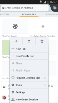 İndir FlashFox - Flash Browser İş Android için Ekran görüntüsü 4