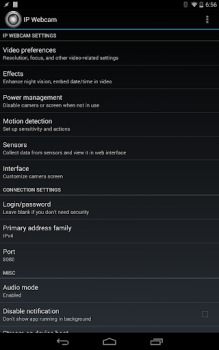 İndir IP Webcam Video oynatıcılar ve düzenleyiciler Android için Ekran görüntüsü 6