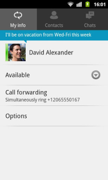 İndir Lync 2010 İş Dünyası Android için Ekran görüntüsü 4