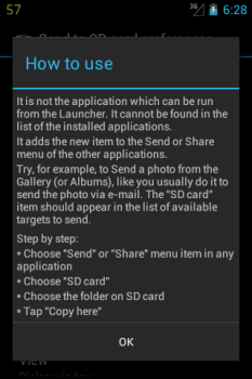 İndir Send to SD card Araçlar Android için Ekran görüntüsü 4