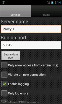 İndir Proxy Server Araçlar Android için Ekran görüntüsü 2