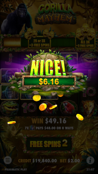 İndir Gorilla Mayhem Slot Casino Kumarhane Android için Ekran görüntüsü 3