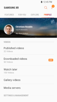 İndir Samsung VR видео Video oynatıcılar ve düzenleyiciler Android için Ekran görüntüsü 4