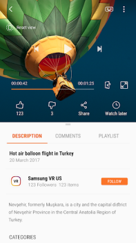 İndir Samsung VR видео Video oynatıcılar ve düzenleyiciler Android için Ekran görüntüsü 6