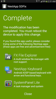 İndir SDFix: KitKat Writable MicroSD Araçlar Android için Ekran görüntüsü 4
