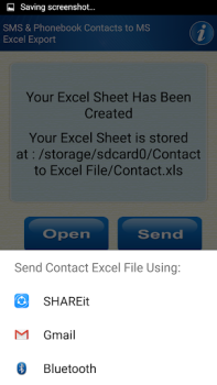 İndir Save Phonebook & SMS to Excel Araçlar Android için Ekran görüntüsü 4