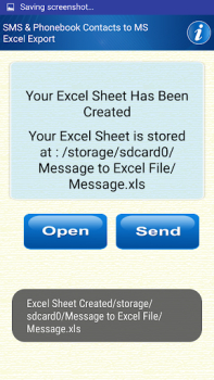 İndir Save Phonebook & SMS to Excel Araçlar Android için Ekran görüntüsü 6