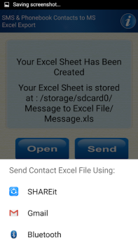 İndir Save Phonebook & SMS to Excel Araçlar Android için Ekran görüntüsü 7