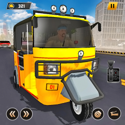 Logo Tuk Tuk Rickshaw Auto Driving