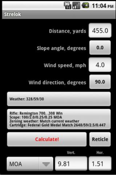 İndir Strelok. Ballistic calculator Spor Android için