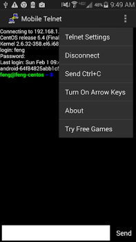 İndir Mobile Telnet İletişim Android için Ekran görüntüsü 5