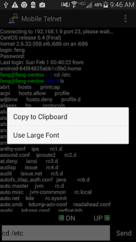 İndir Mobile Telnet İletişim Android için Ekran görüntüsü 7