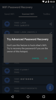İndir WiFi Password Recovery Araçlar Android için Ekran görüntüsü 3