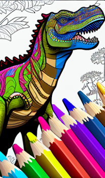 İndir Dinosaurs Coloring Book Bulmaca Oyunları Android için Ekran görüntüsü 3