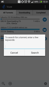 İndir Vuze Torrent Downloader Video oynatıcılar ve düzenleyiciler Android için Ekran görüntüsü 2