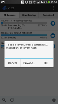 İndir Vuze Torrent Downloader Video oynatıcılar ve düzenleyiciler Android için Ekran görüntüsü 3