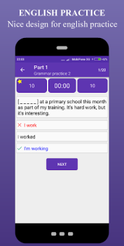 İndir English Grammar Test - Grammar Eğitim Android için Ekran görüntüsü 4