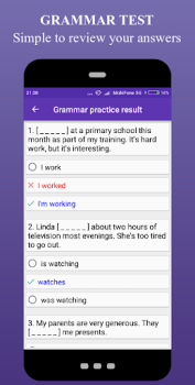 İndir English Grammar Test - Grammar Eğitim Android için Ekran görüntüsü 5