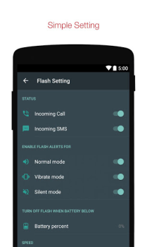 İndir Flash Alerts on Call and SMS Araçlar Android için Ekran görüntüsü 2