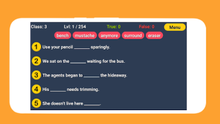 İndir English Word Fill Eğitim Android için Ekran görüntüsü 4