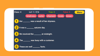 İndir English Word Fill Eğitim Android için Ekran görüntüsü 5