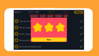 İndir English Word Fill Eğitim Android için Ekran görüntüsü 6