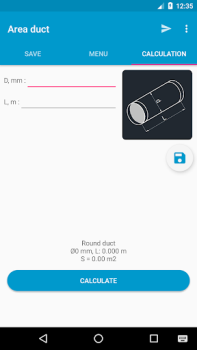 İndir Area duct HVAC Araçlar Android için Ekran görüntüsü 2