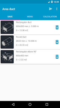 İndir Area duct HVAC Araçlar Android için Ekran görüntüsü 3