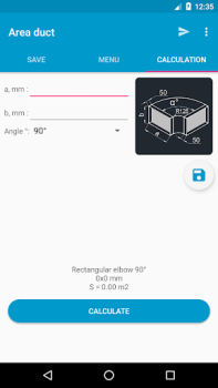 İndir Area duct HVAC Araçlar Android için Ekran görüntüsü 4