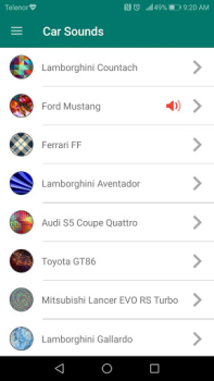 İndir Car Sounds Müzik ve Ses Android için Ekran görüntüsü 6