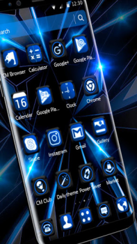 İndir Black Blue Future Theme Özelleştirme Android için Ekran görüntüsü 6