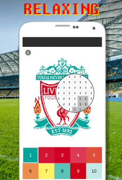 İndir Football Logo Coloring By Number Bulmaca Oyunları Android için Ekran görüntüsü 2