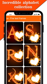İndir Fire Text Photo Frames App Fotoğraf Android için Ekran görüntüsü 3
