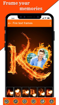 İndir Fire Text Photo Frames App Fotoğraf Android için Ekran görüntüsü 7