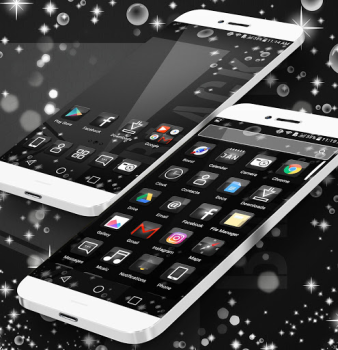 İndir Siyah Tema Başlatıcı Özelleştirme Android için