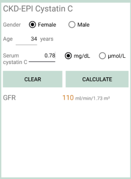 İndir eGFR Hesaplayıcısı Tıp Android için Ekran görüntüsü 4