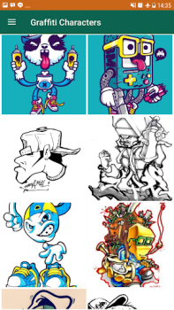 İndir Easy Graffiti Characters Eğlence Android için Ekran görüntüsü 2
