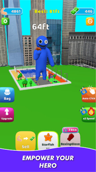 İndir Kahraman Kaldırma Ustası 3D Gündelik Android için Ekran görüntüsü 4