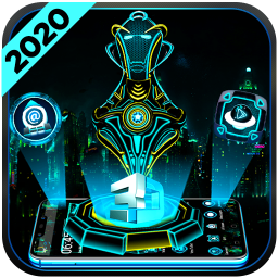 Logo 3D Iron Man Launcher Theme