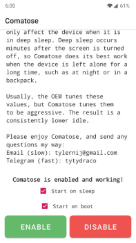 İndir Comatose — Android Deep Sleep Araçlar Android için Ekran görüntüsü 2