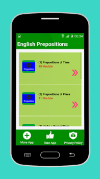 İndir English Prepositions Exercises Eğitim Android için Ekran görüntüsü 2