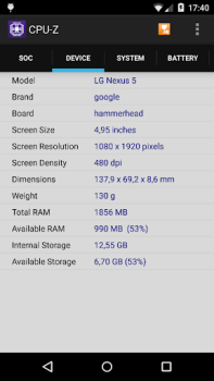 İndir CPU-Z Araçlar Android için Ekran görüntüsü 2